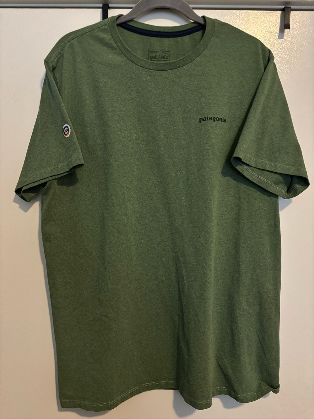 Patagonia Men's Short Sleeve Crew Tee in Olive